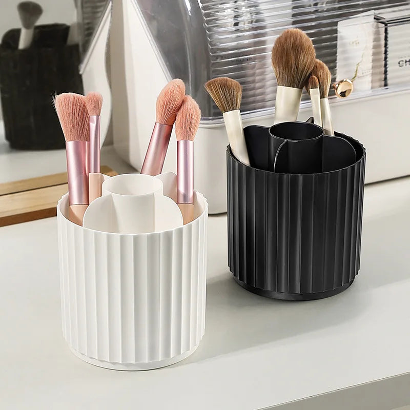 Rotating Makeup Brush Holder with Lid